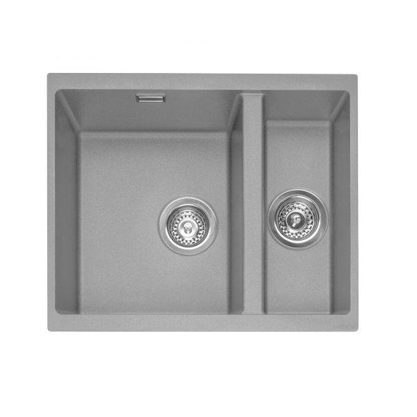 Leesti 150U Undermounted Geotech Granite Sink – Pebble Grey