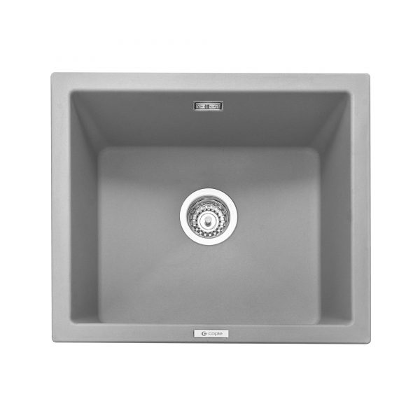 Leesti 600 Inset or Undermounted Geotech Granite Sink – Pebble Grey