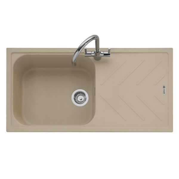 Veis 100 Inset Geotech Granite Sink with Drainer – Desert Sand