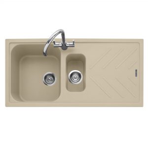 Veis 150 Inset Geotech Granite Sink with Drainer – Desert Sand